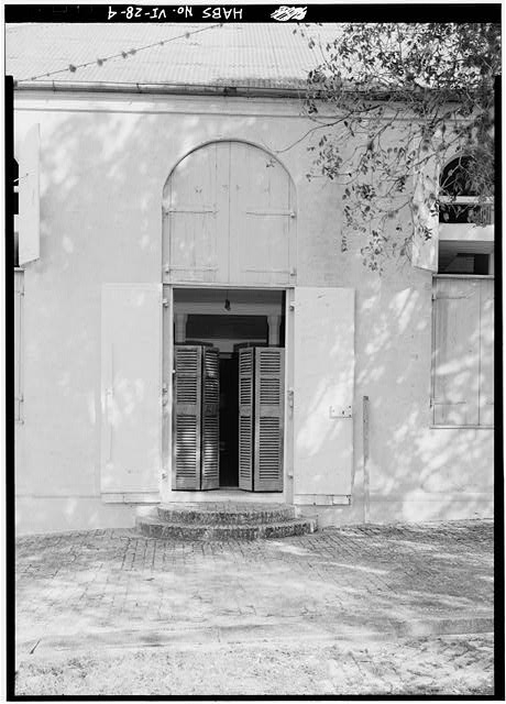 4. DETAIL OF DOORWAY IN SOUTHEAST WALL - Moravian Church,...