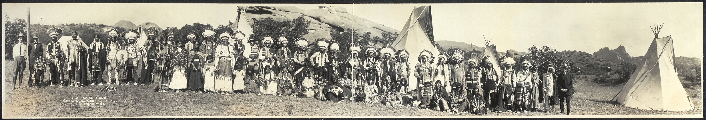 Ute Indian Camp, Garden of the Gods, Shan Kive, 1913