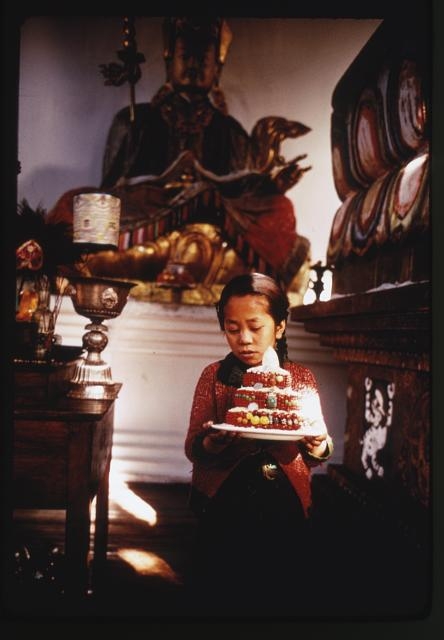 Birthday cake at Lachung Monastery
