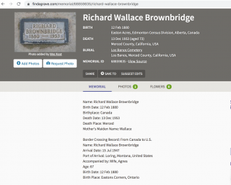 A photo of Richard Wallace Brownbridge