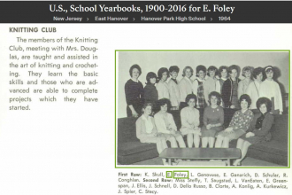 Eileen Catherine Foley-Rough--U.S., School Yearbooks, 1900-2016(1964)Knitting Club
