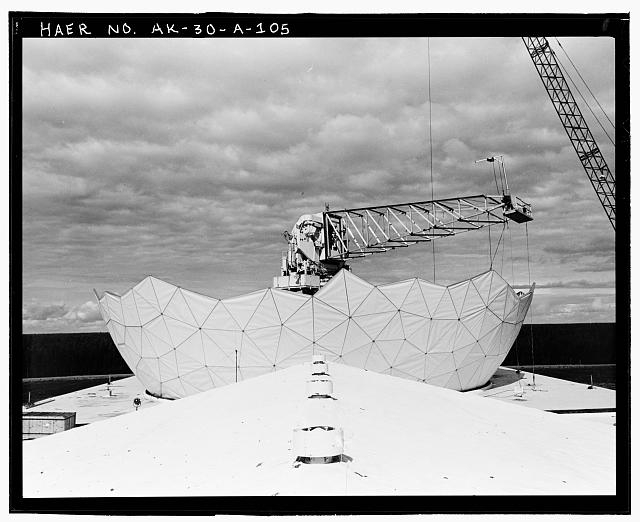 105. View of tracking radome replacement project,...