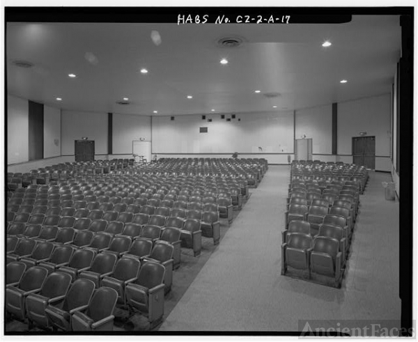 Interior of auditorium toward projection booth, facing...