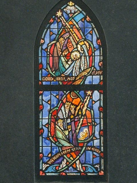 [Design drawing for stained glass typical Nave window...