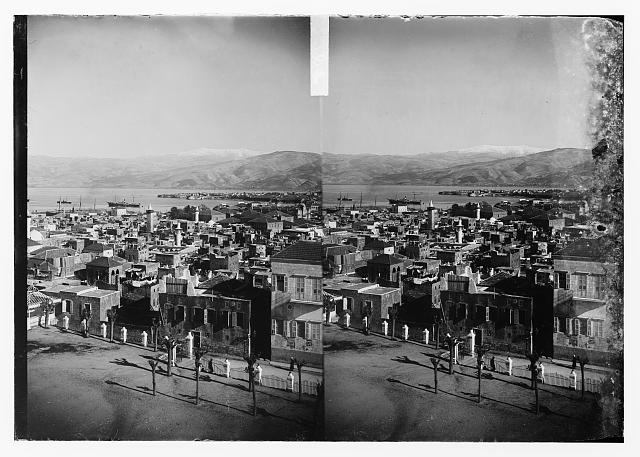 [Coastal city, probably Beirut and St. George's Bay]