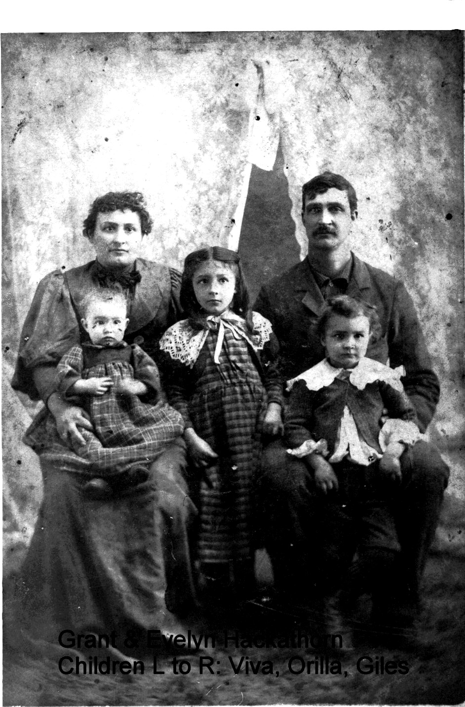 Grant & Evelyn (Livingston) Hackathorn Family, 1899