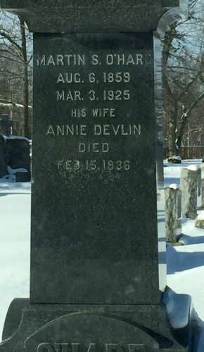 Martin Scanlan O'Hare --Gravestone 1