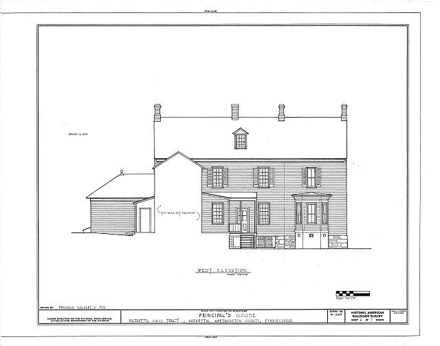HABS PA,48-NAZ,6- (sheet 6 of 7) - Principal's House,...