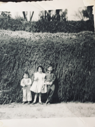 Me Armano Oscar Olmos, sister Gloria Olmos, and brother Victor Olmos in 1956.