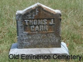 Headstone for Thomas Carr