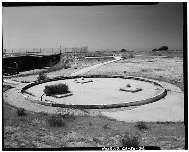24. VIEW SHOWING CIRCLE CONCRETE PAD AT RADAR SITE,...
