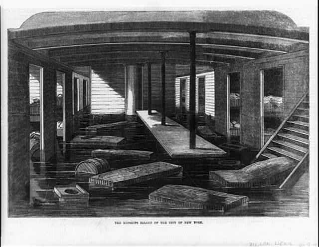 The Midships Saloon of the City of New York