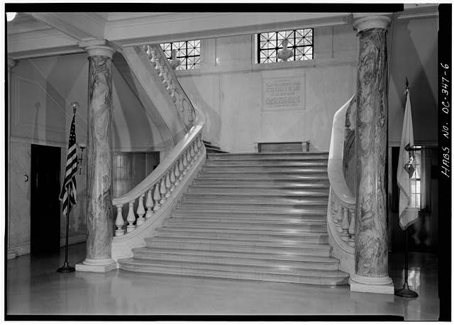 6. INTERIOR, STAIRWAY - Red Cross Building, Southwest...