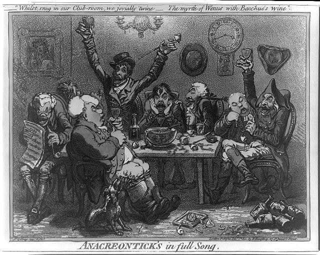 Anacreontick's in full song / Js. Gillray, invt. & fect.