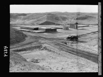Iraq. Oil wells and camp of the Iraq Petroleum Company....