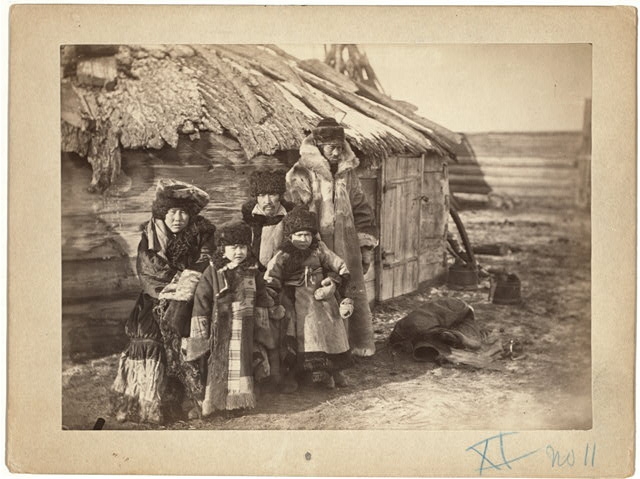 Group of Tartars [i.e., Tatars] at small village near...