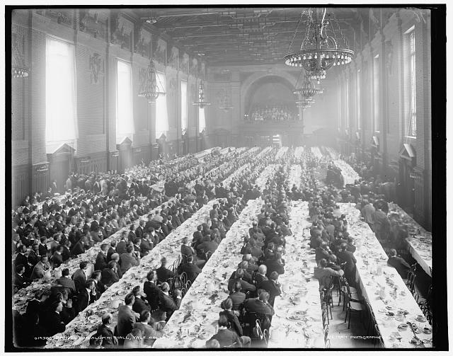 Banquet in Alumni Hall [i.e., University Commons], Yale...