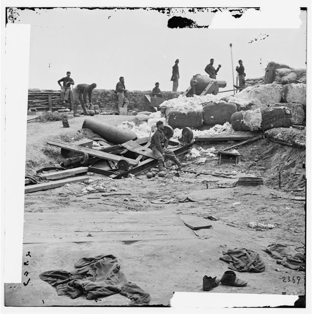 [Yorktown, Va. Confederate fortifications reinforced with...
