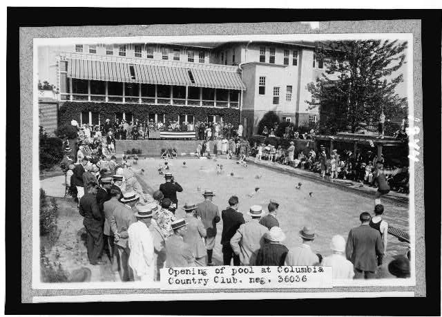 Opening of pool at Columbia Country Club