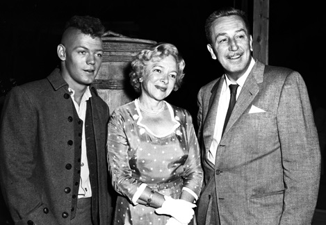 James MacArthur, Helen Hayes and Walt Disney.