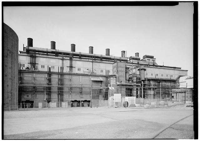 EXTERIOR VIEW OF NORTH POWER HOUSE (MAIN POWER HOUSE)...