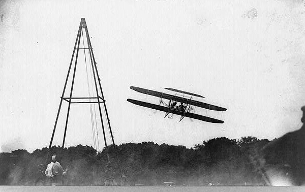 Orville Wright flying