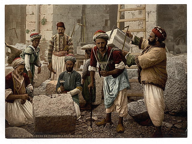 Tailleurs de pierres à Jérusalem