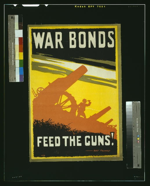 War bonds. Feed the guns! / Bert Thomas ; printed by...