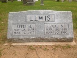 Effie and  Isaac Lewis gravesite