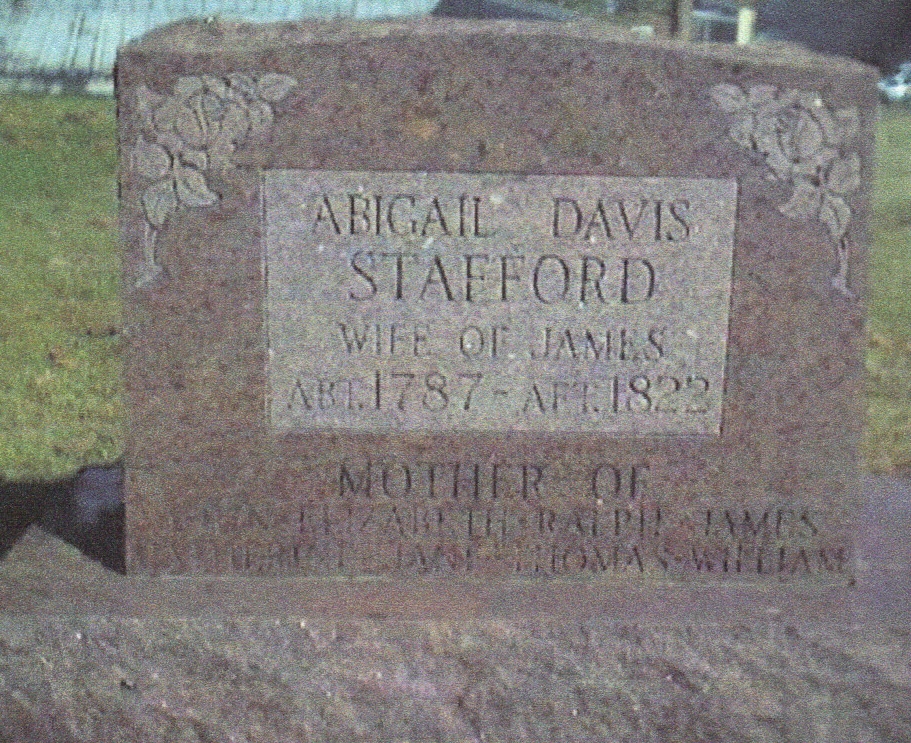 Abigail (Davis) Stafford gravesite