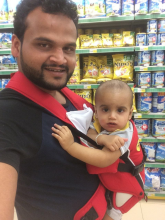 with his son Ehan Shamlan Manoly 2016 in Dubai 