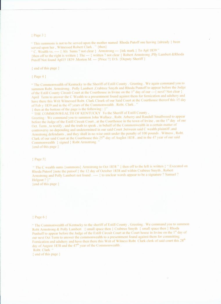 PUNHUFF COURT RECORDS - TRANSCRIPT - TWO