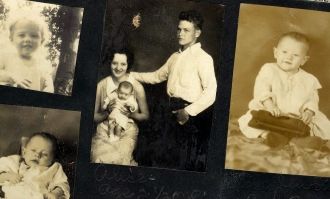 Ed Jenkins with Alice (baby) and her mother