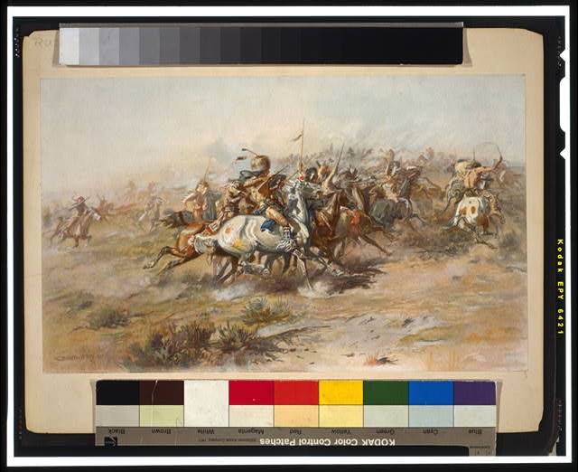 The Custer fight / C.M. Russell 1903.