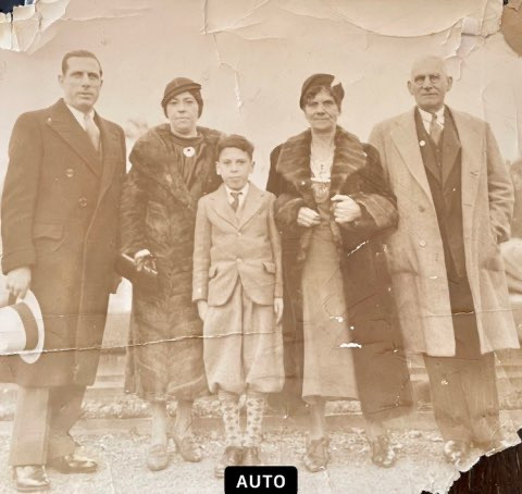 L-R, Samuel, Wife Sofie, Son Charles, Samuel's parents Rachel and Max Goldfinger