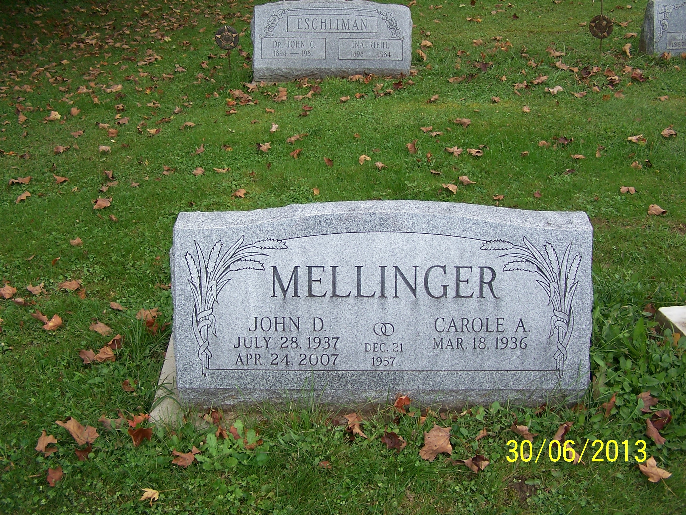 John & Carole Mellinger Gravesite