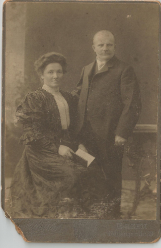 Unknown couple photo taken in Germany abt 1883