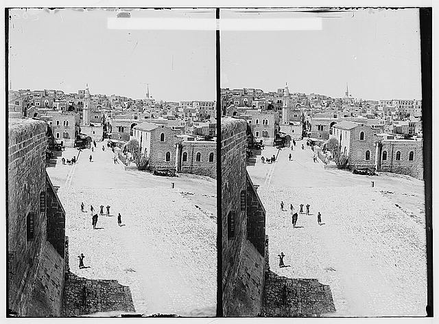 Bethlehem and surroundings. Bethlehem from the Church of...