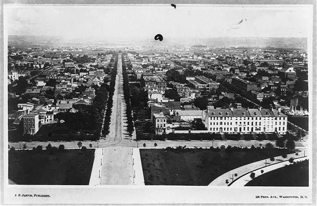 [View down East Capitol Street from the U.S. Capitol,...