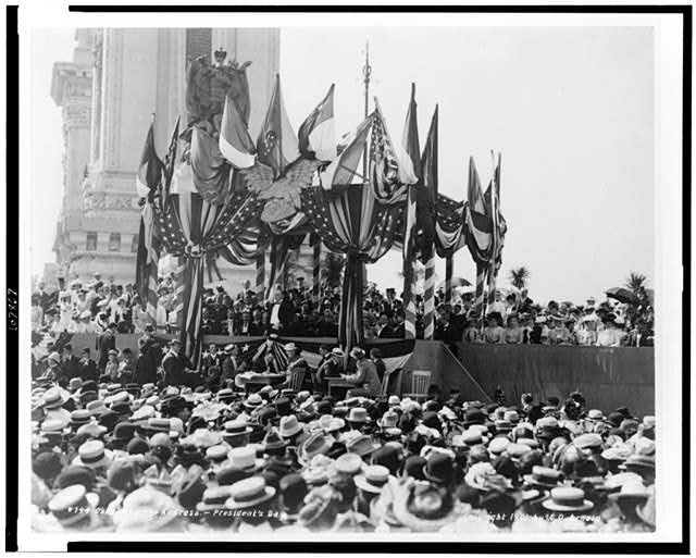 Delivering the address - President's Day