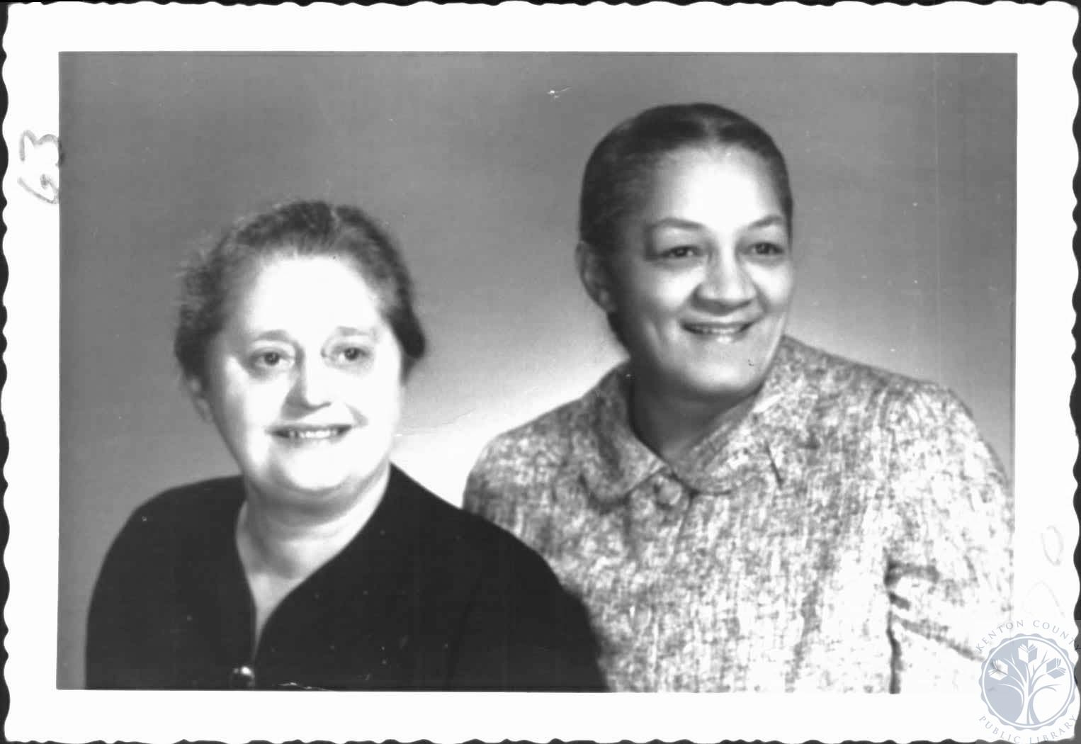 Eva Clausen is on left, while her associate and friend on right is Celeste Richardson (1909-1986).