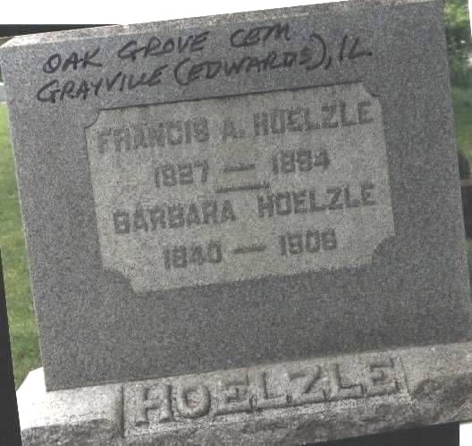 Tombstone: Hoelzle, Francis A. and Barbara
