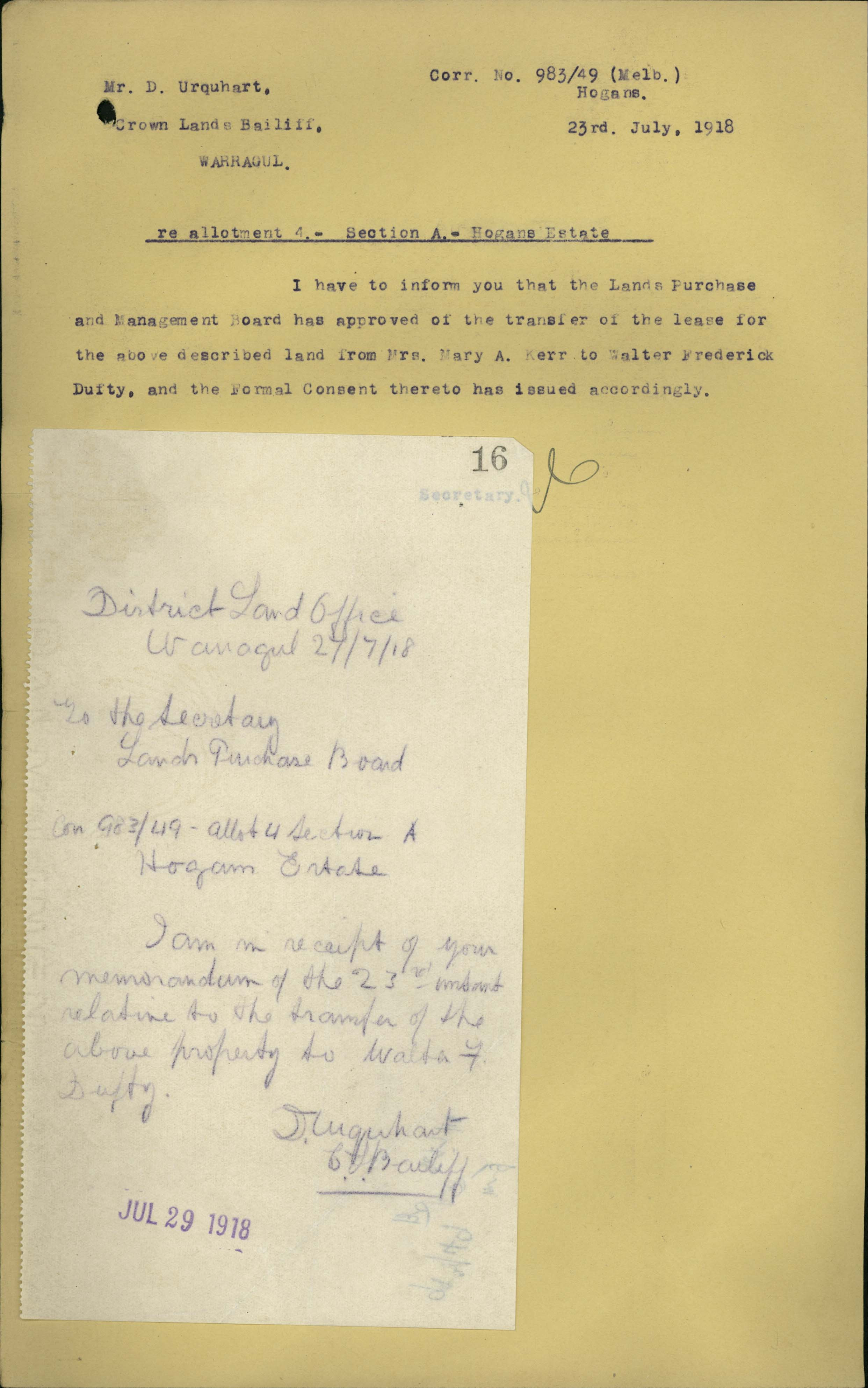 W F Dufty