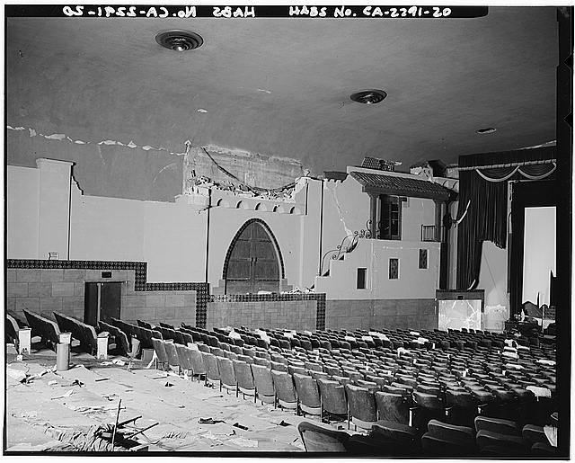 20. March. THEATER AUDITORIUM, SHOWING EAST WALL -...
