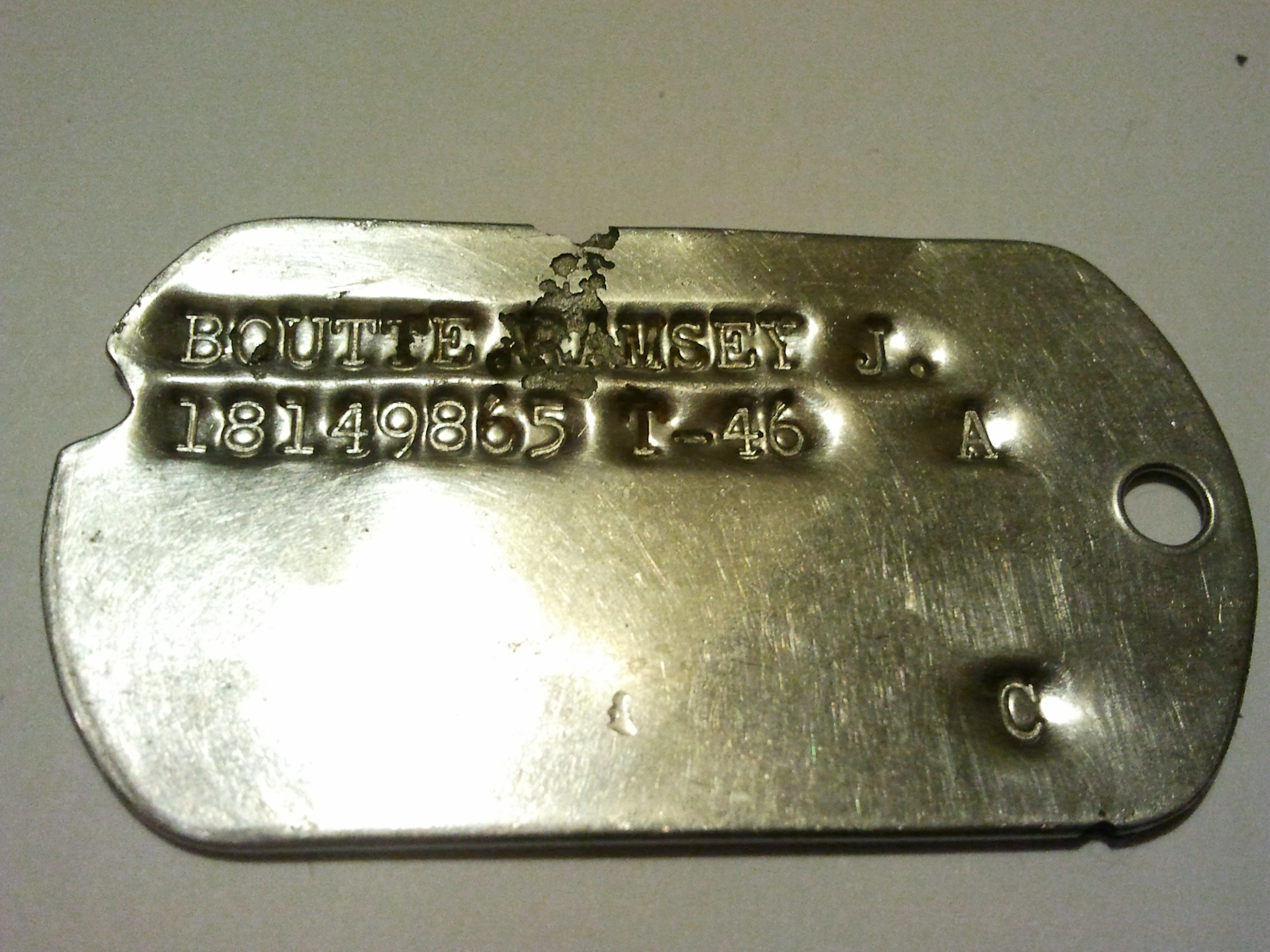 Ramsey Boutte dogtag