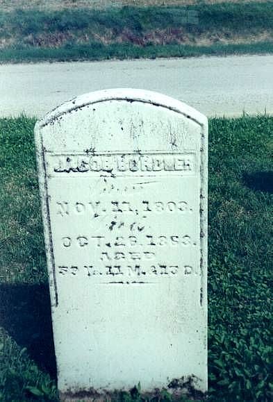 Jacob Bordner Tombstone