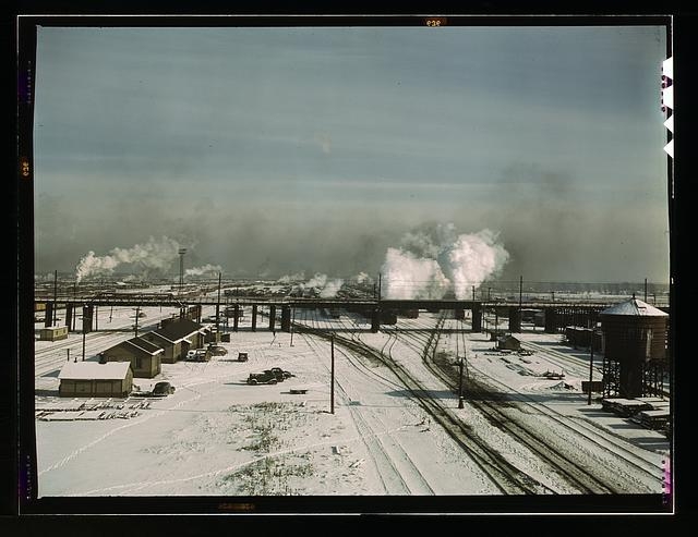 A general view of a classification yard at C & NW RR's...