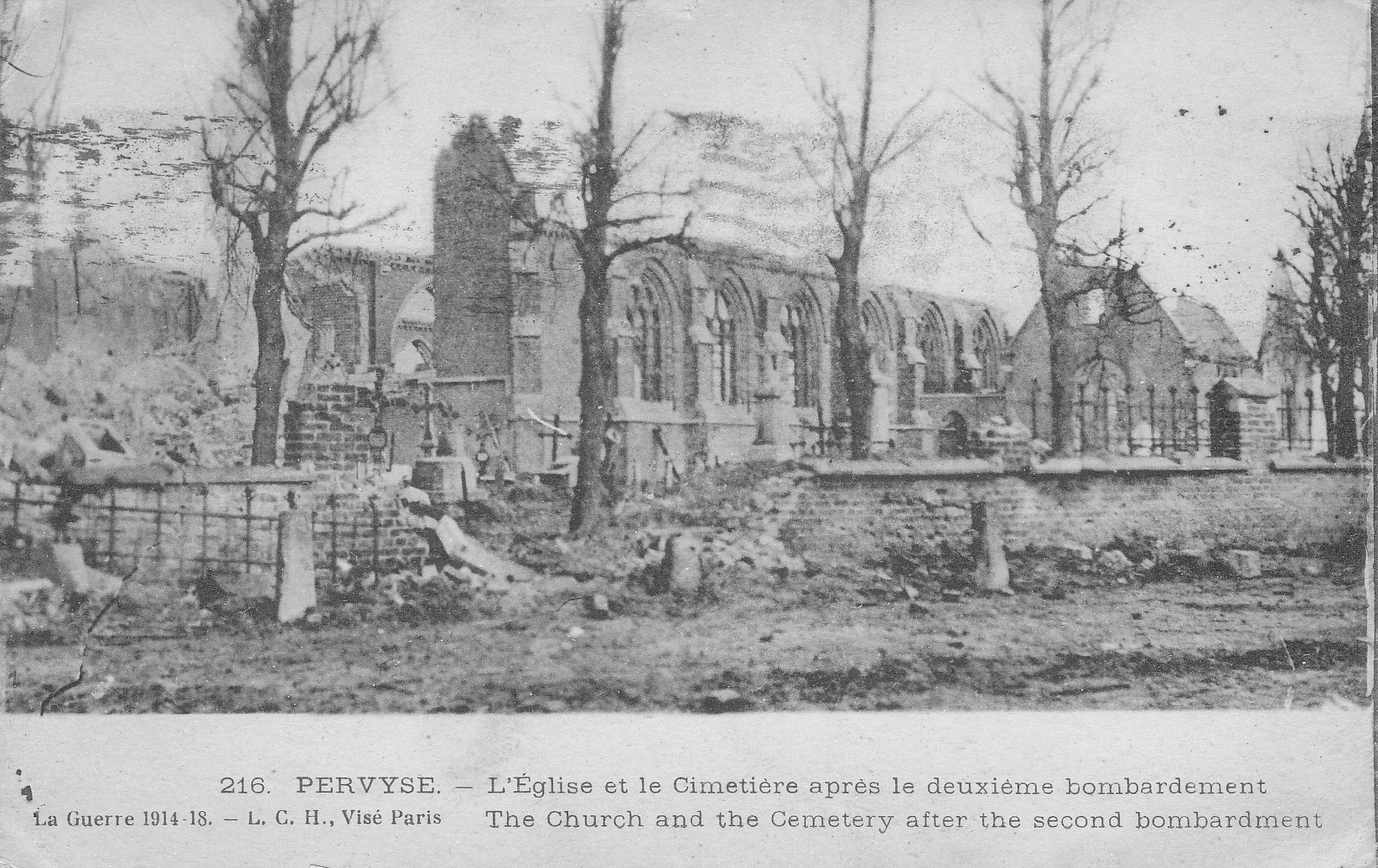 Bombed church in France