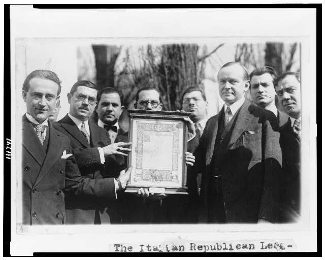 [The Italian Republican League of N.Y. presents President...
