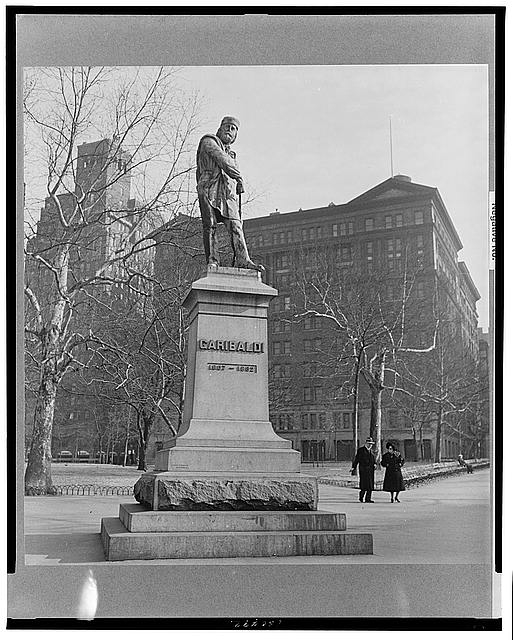 New York, New York. Statue of Garibaldi on Washington Square